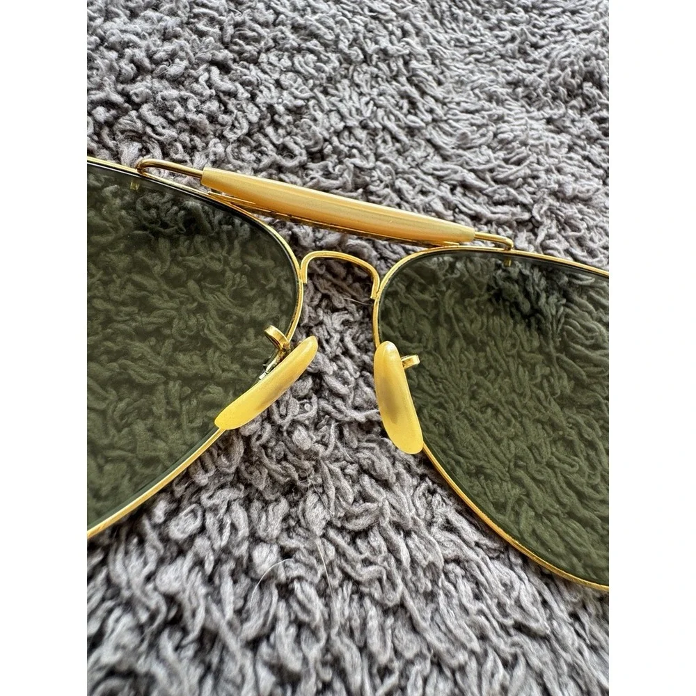 Vintage B&L Ray Ban Aviator Sunglasses  USA 62-14 etched lenses G-15